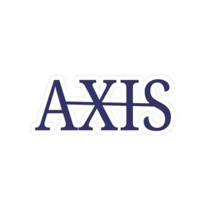 Axis Logo -Cut Sticker — Navy Monogram Decal for Laptops & Gear