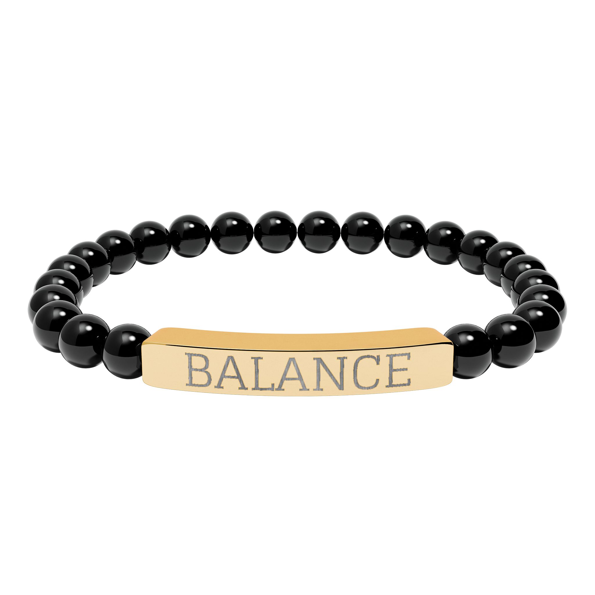 BALANCE Natural Stone Stretch Bracelet — Beaded Healing Bar Bracelet - Image 3