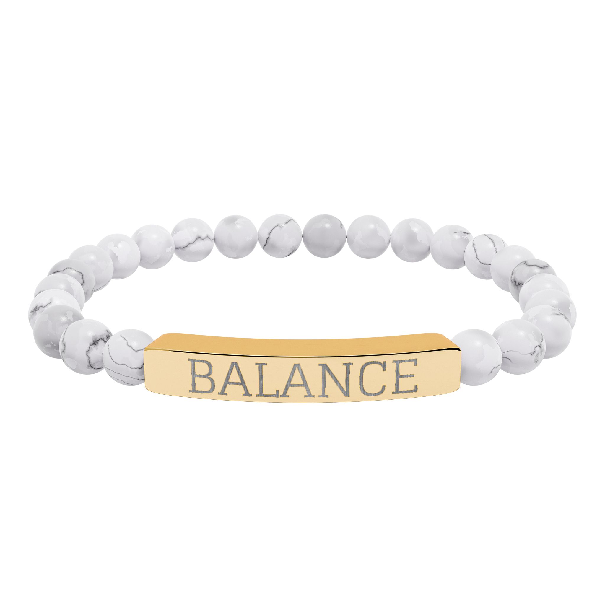 BALANCE Natural Stone Stretch Bracelet — Beaded Healing Bar Bracelet - Image 2