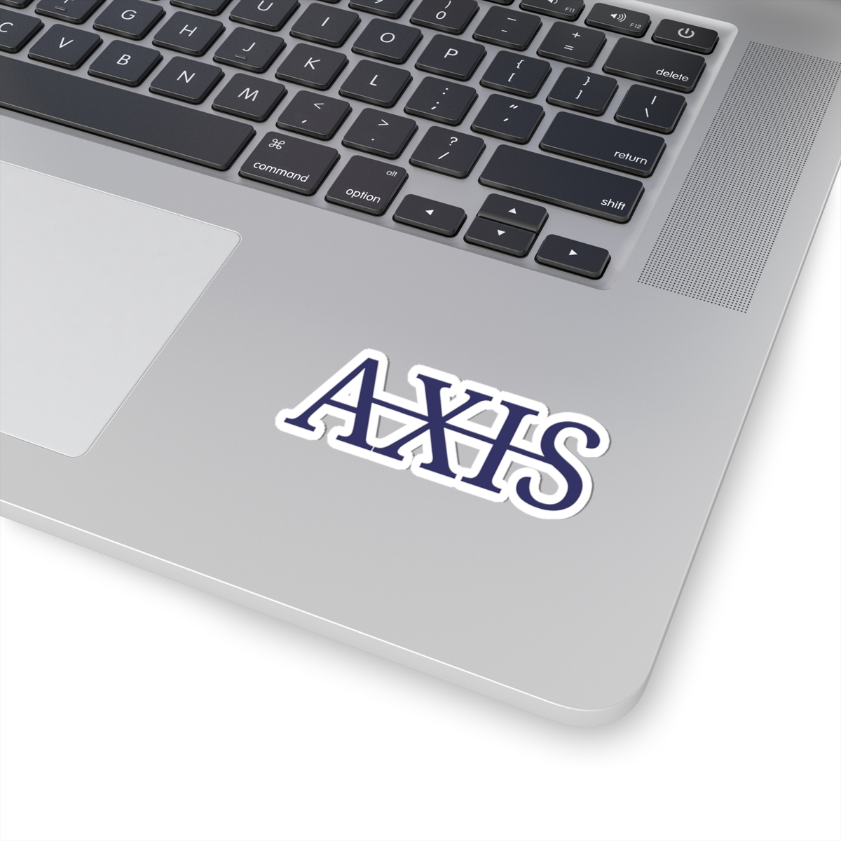 AXIS Logo Cut Sticker — Navy Monogram Laptop Decal - Image 2