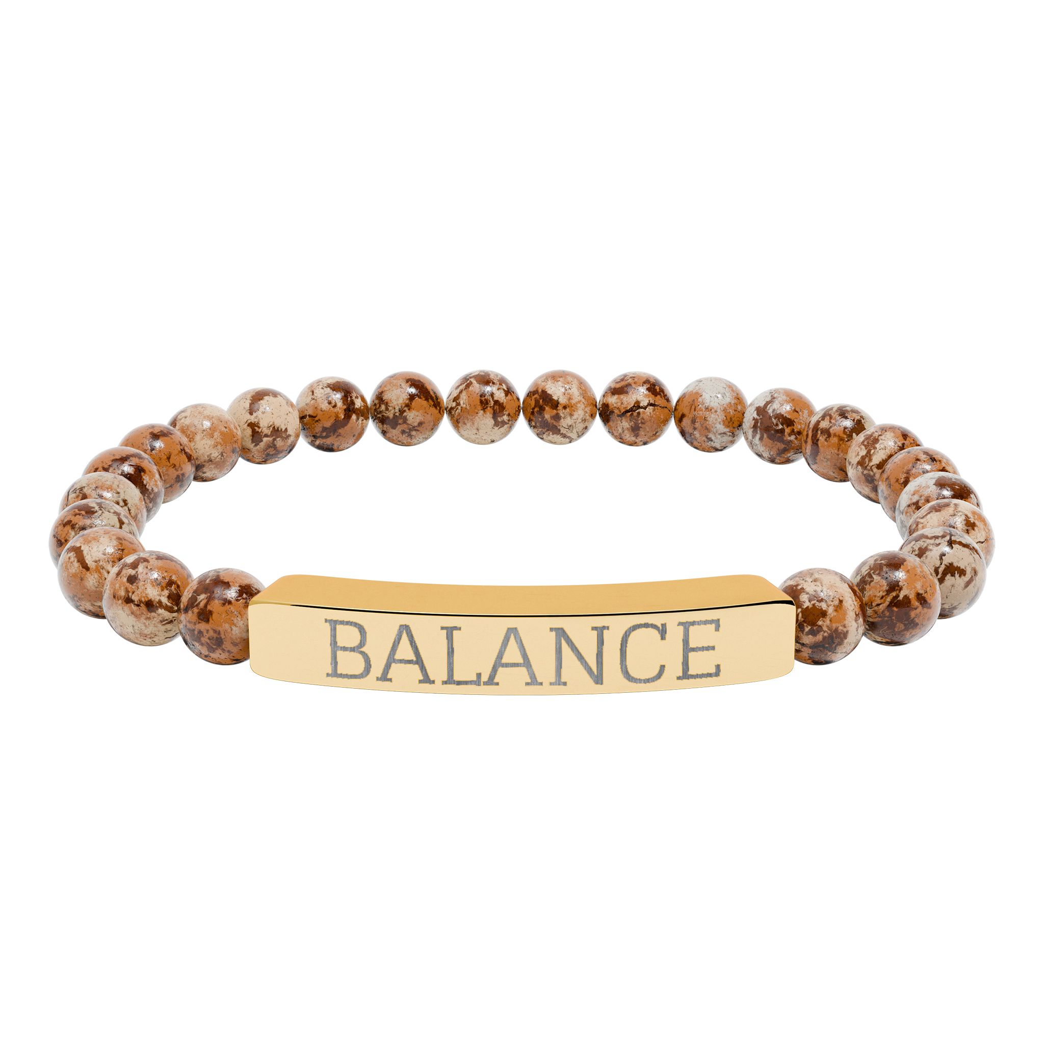 BALANCE Natural Stone Stretch Bracelet — Beaded Healing Bar Bracelet - Image 4
