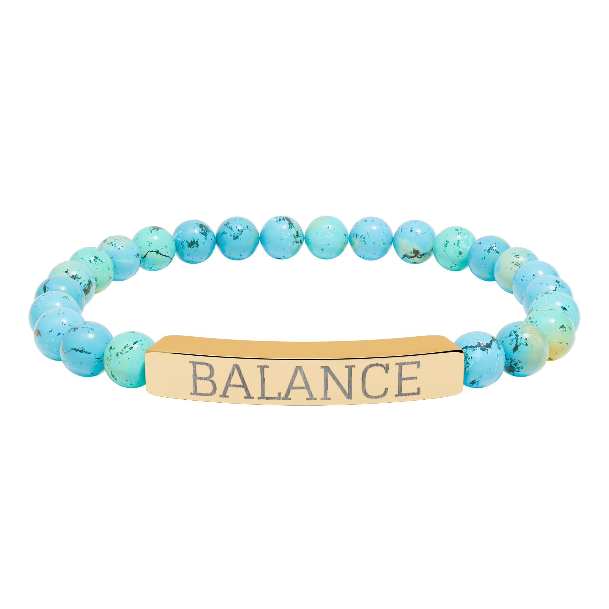 BALANCE Natural Stone Stretch Bracelet — Beaded Healing Bar Bracelet - Image 7