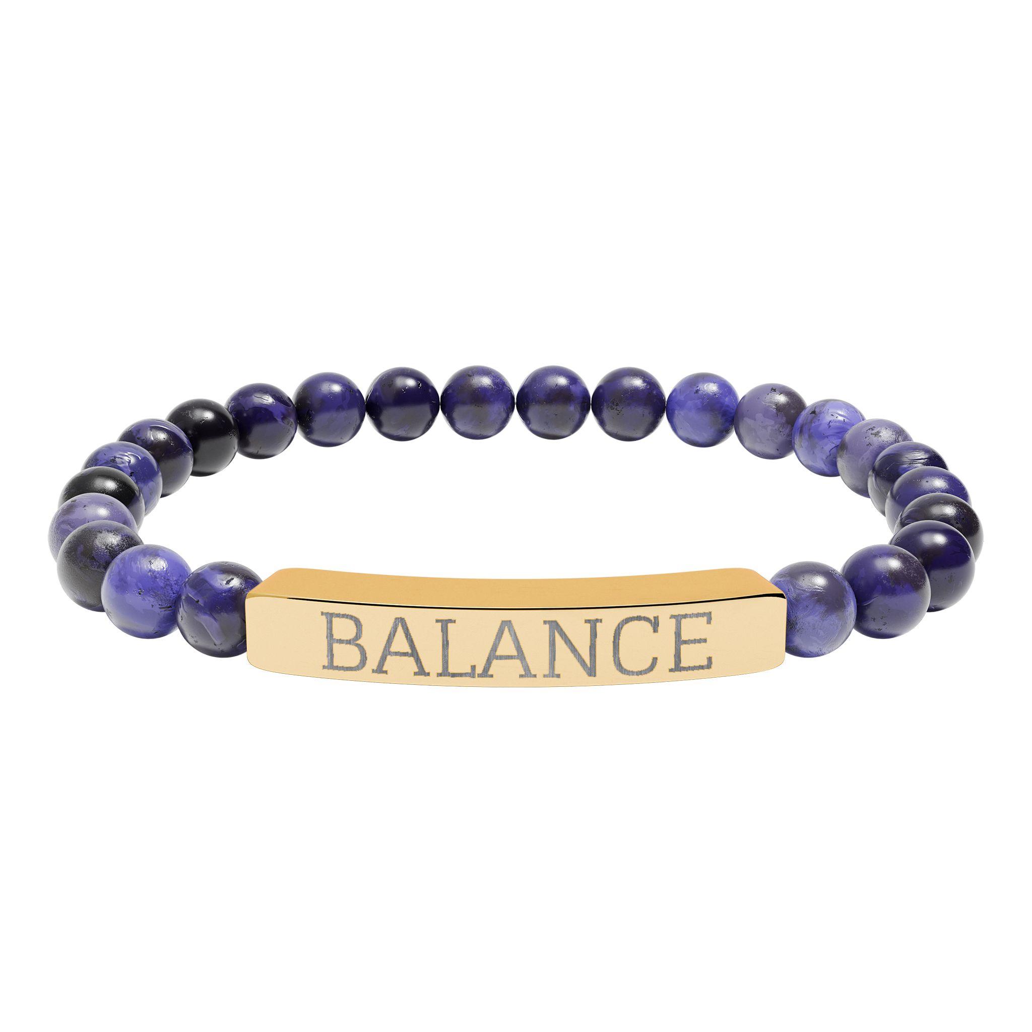 BALANCE Natural Stone Stretch Bracelet — Beaded Healing Bar Bracelet - Image 6