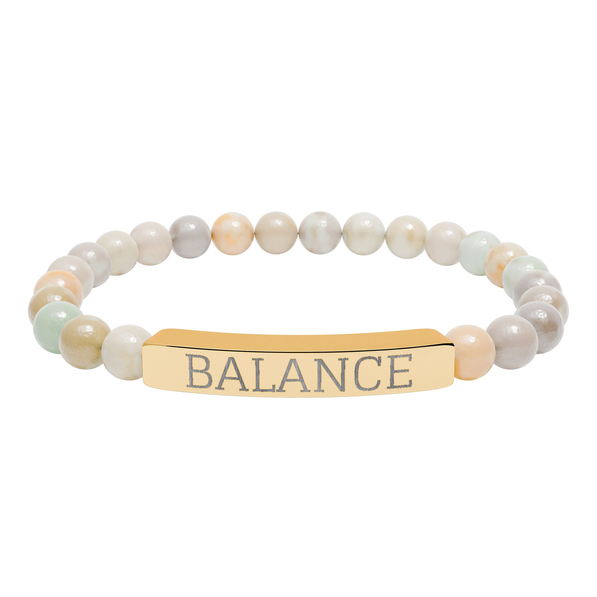 BALANCE Natural Stone Stretch Bracelet — Beaded Healing Bar Bracelet